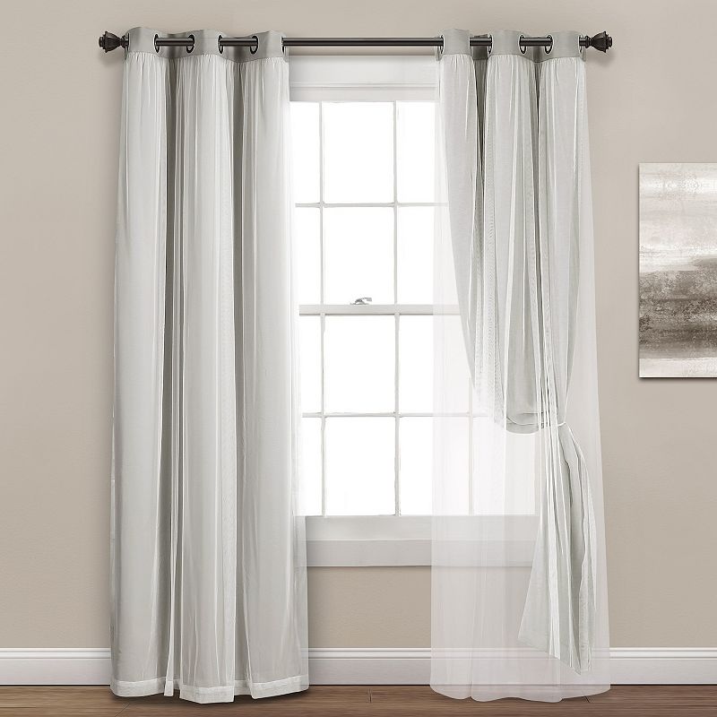 Lush Decor Sheer Window Curtains Set