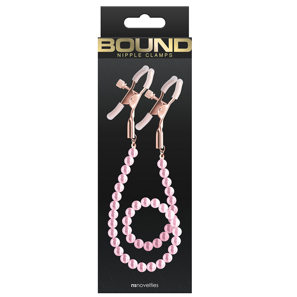 Bound Nipple Clamps in Pink