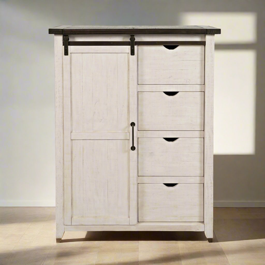 Loft Door Chest in Vintage White