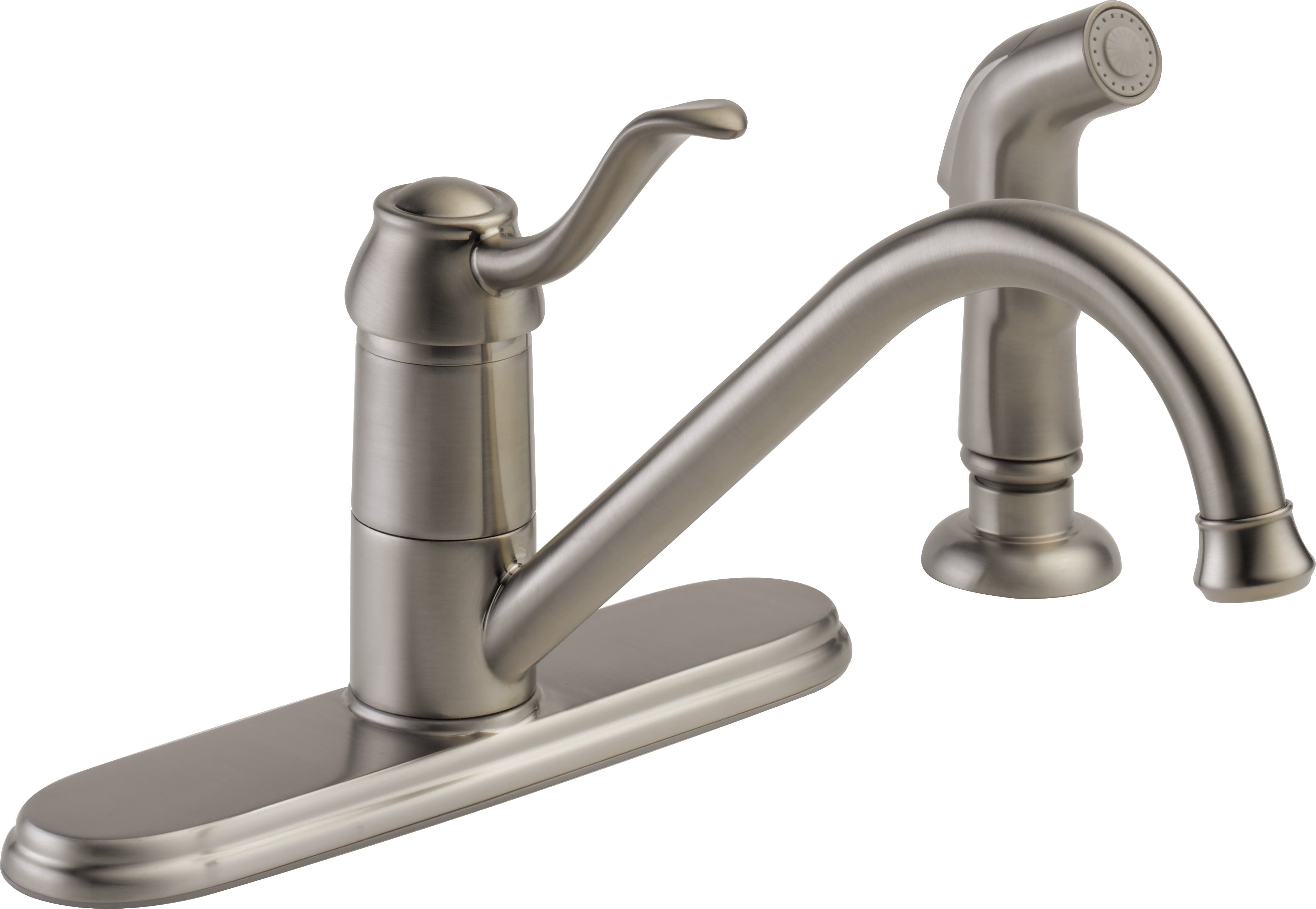 Peerless Choice Single Handle Kitchen Faucet with Side Sprayer in Stainless