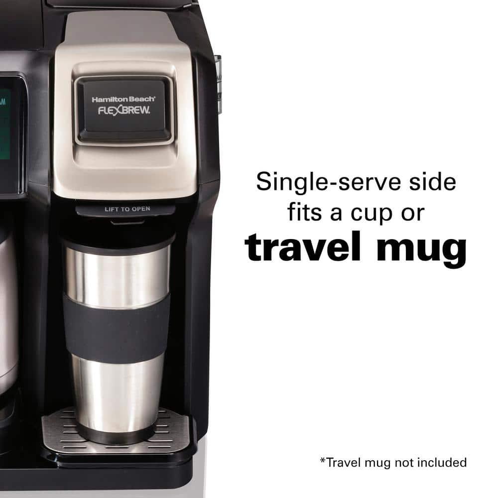 Hamilton Beach Flex Brew 2Way 10Cup Black Drip Coffee Maker with Thermal Carafe