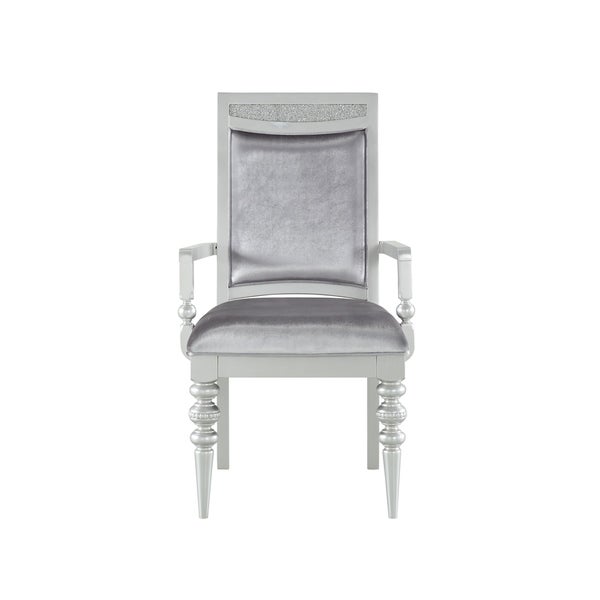 ACME Maverick Arm Chair in Fabric and Platinum