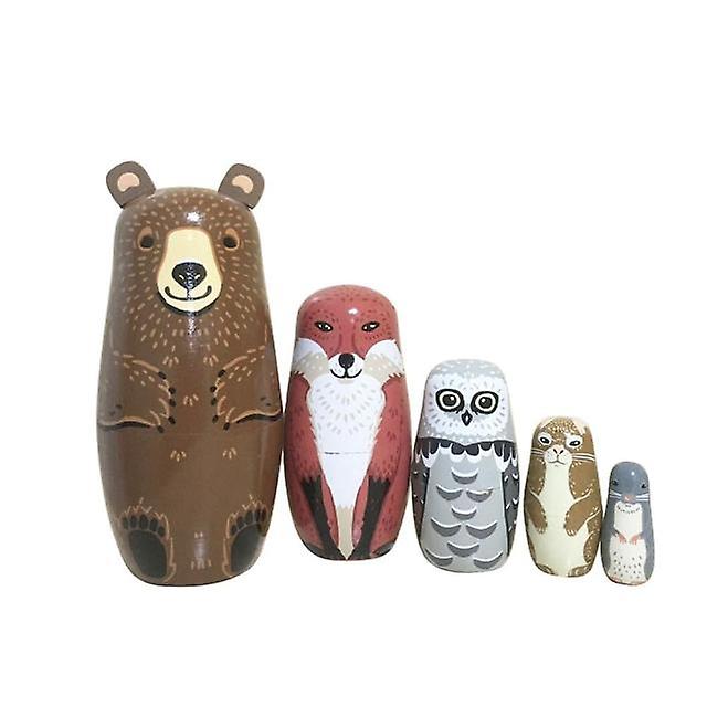 26 Styles 5/10pcs/set cute wood russian nesting babushka matryoshka doll hand paint toys craft toys home decoration kids gifts