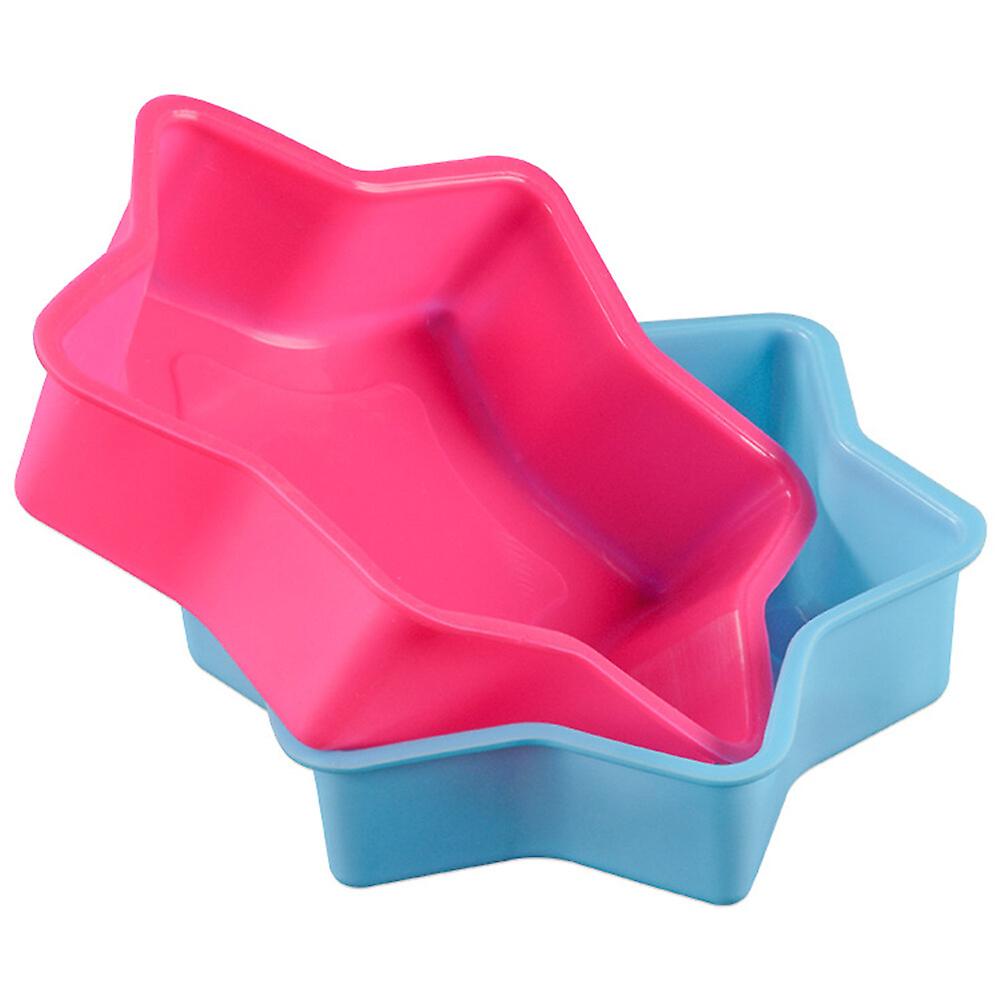 Star Shape Cake Pan Mold Cake Liner Silicone Reusable Home Baking Cake Tool Kitchen Accessory (random Color)