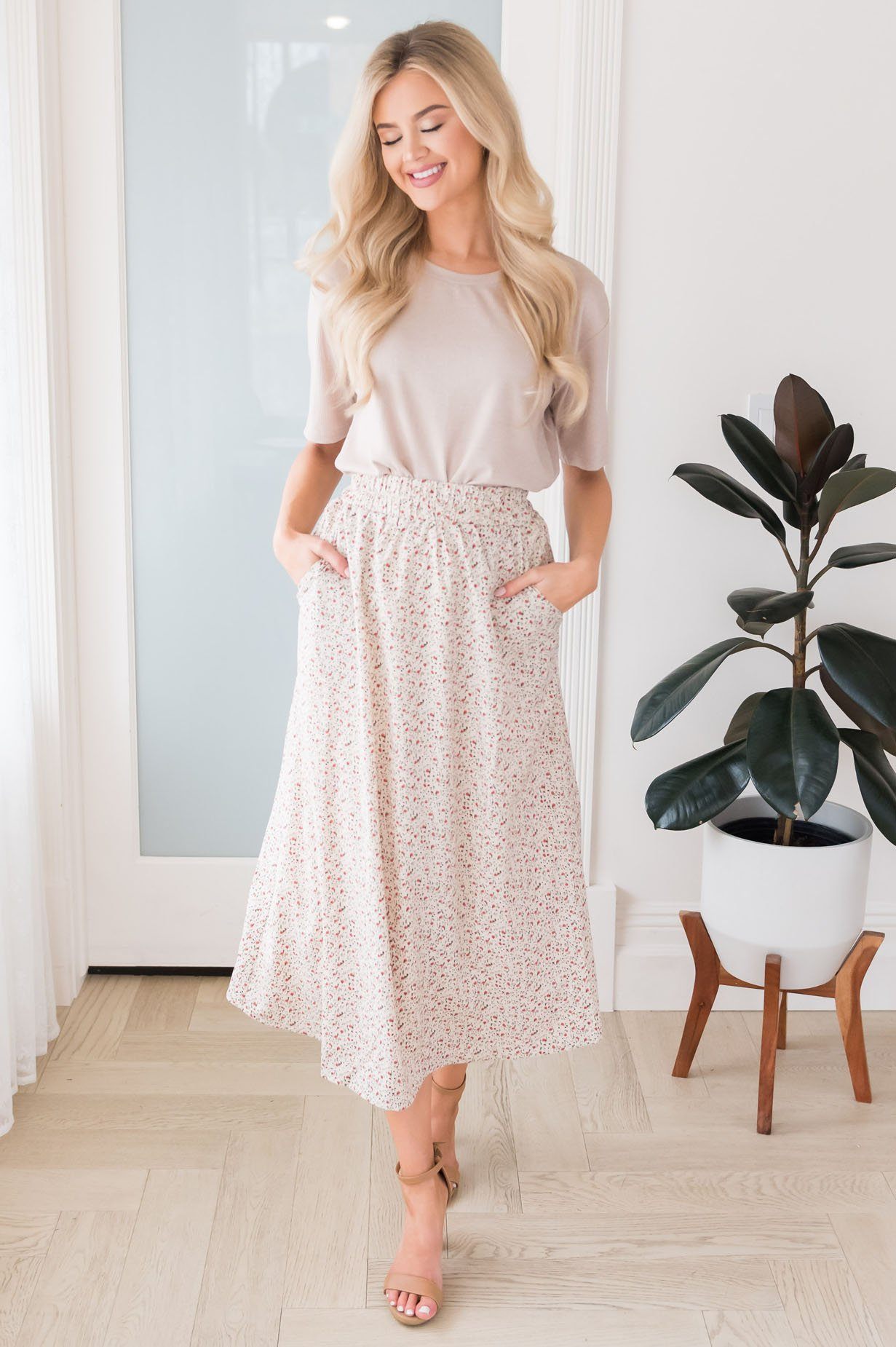 Always Cherished Floral Modest Skirt