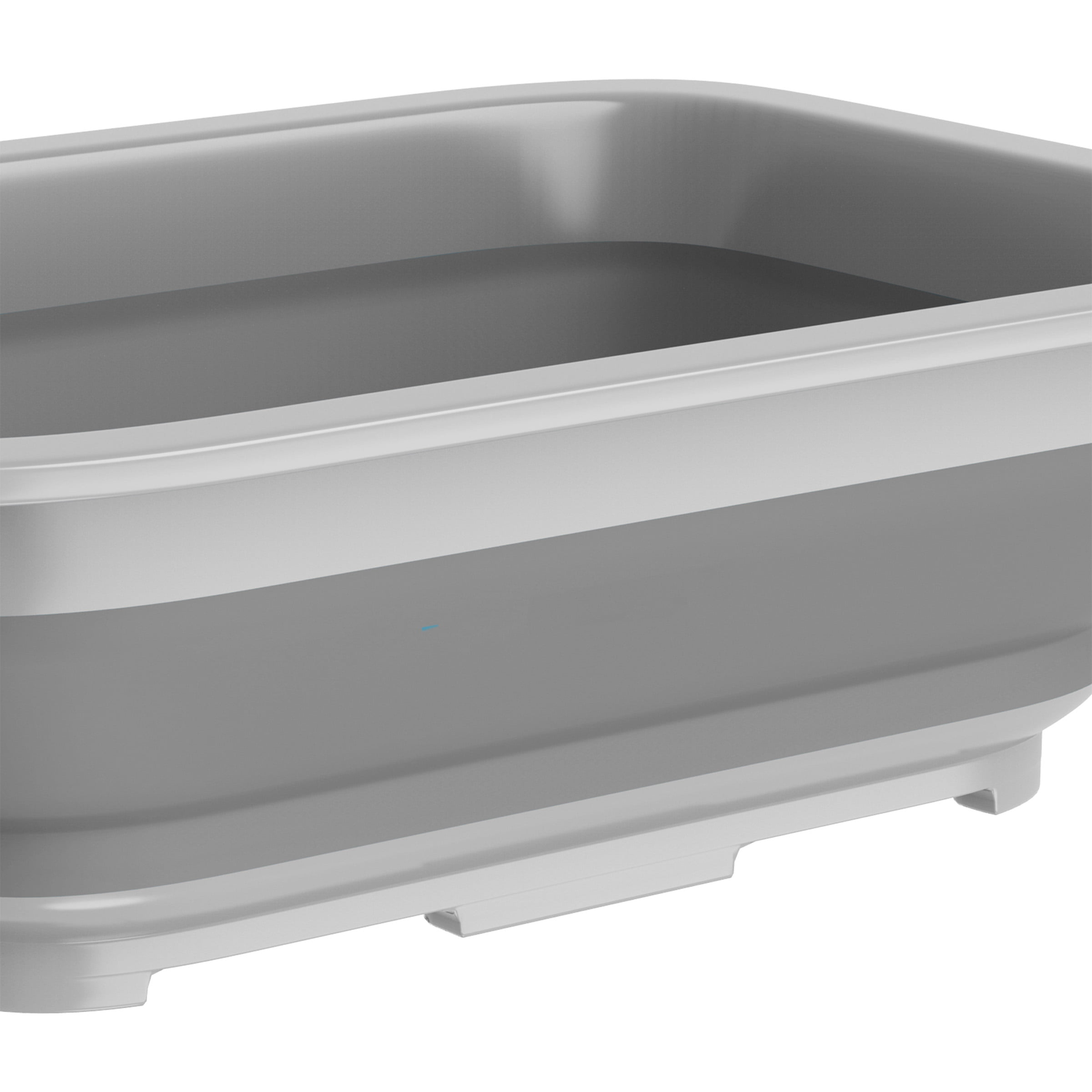 Wakeman 10L Collapsible Multi-Use Ice Bucket, Basin, and Dish Tub (Gray)