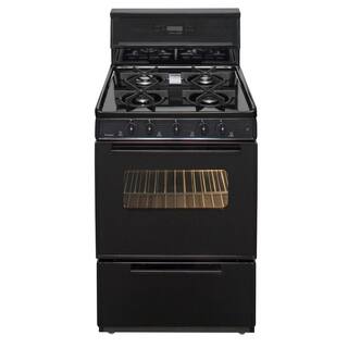 Premier 24 in. 2.97 cu. ft. Freestanding Sealed Burner Spark Ignition Gas Range in Black SJK340BP