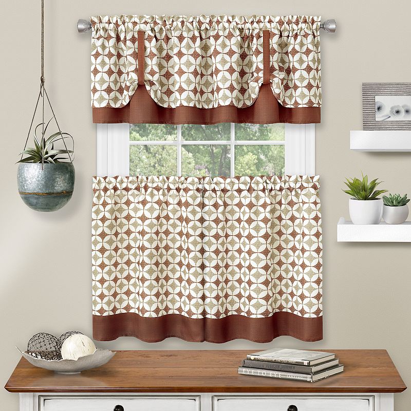 Achim Callie Window Curtain Tier Pair and Valance Set