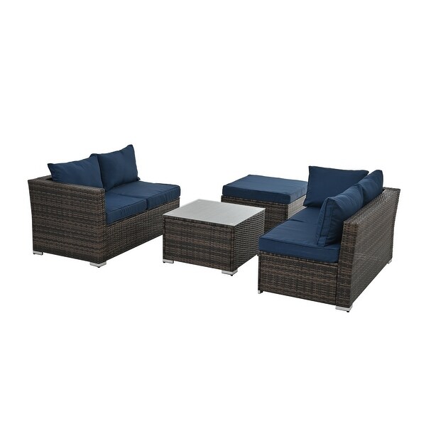 Patio Furniture，Outdoor Furniture，Seasonal PE Wicker Furniture，4 Set Wicker Furniture