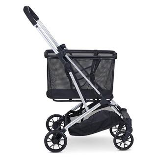 Joovy Boot Personal Compact Multi-Purpose Aluminum Frame Shopping Cart in Silver 5001