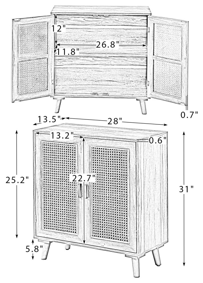 2 Door Accent Cabinet   Tropical   Accent Chests And Cabinets   by Karat Home  Houzz