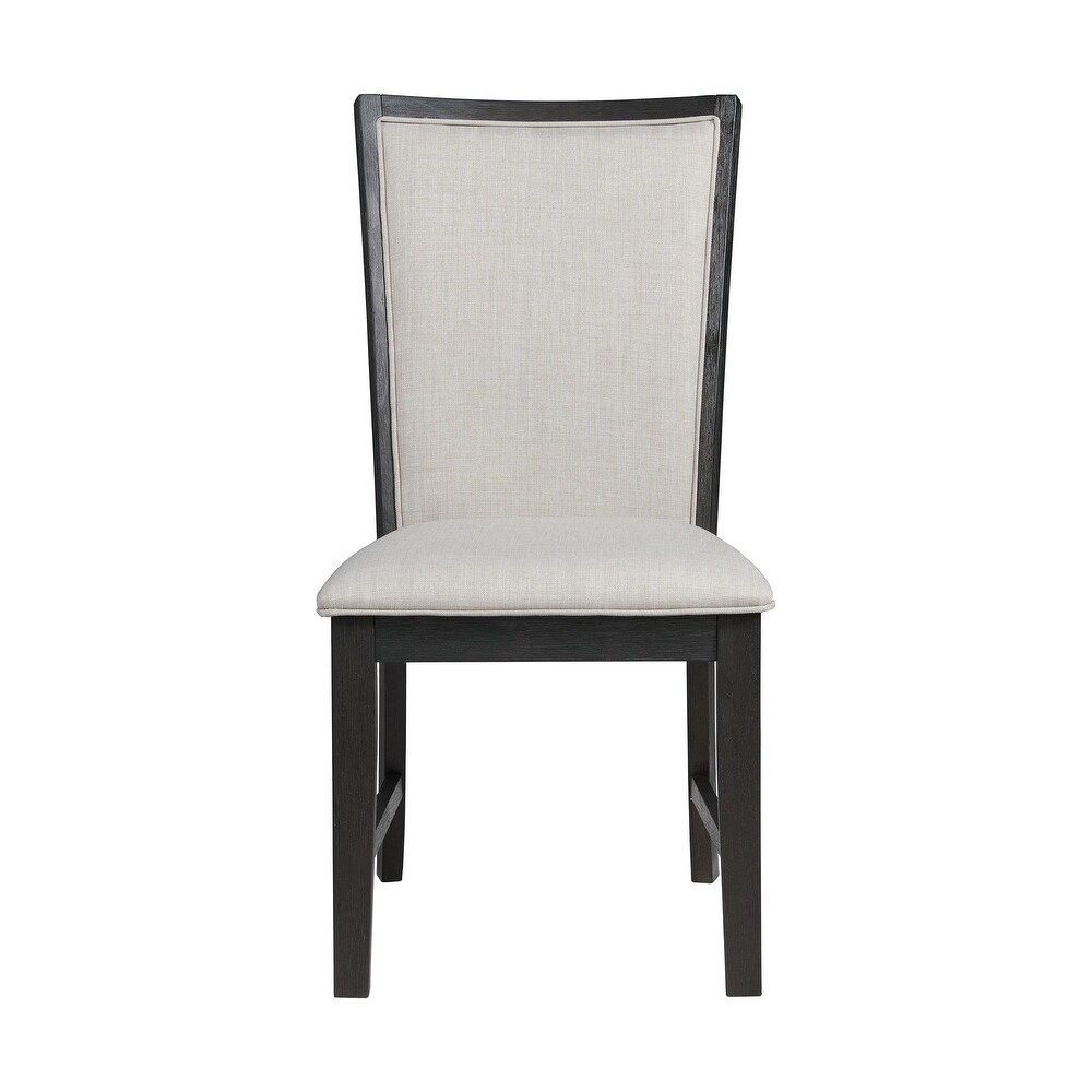 Picket House Furnishings Jasper Dining Slat Back Side Chair Set in Black