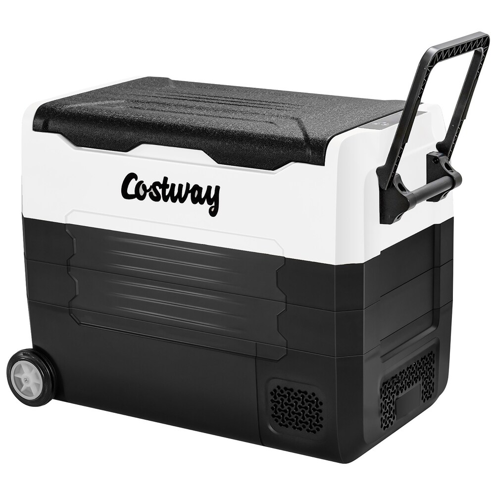 Costway 58 Quarts Car Refrigerator Portable RV Freezer Dual Zone w/   See details