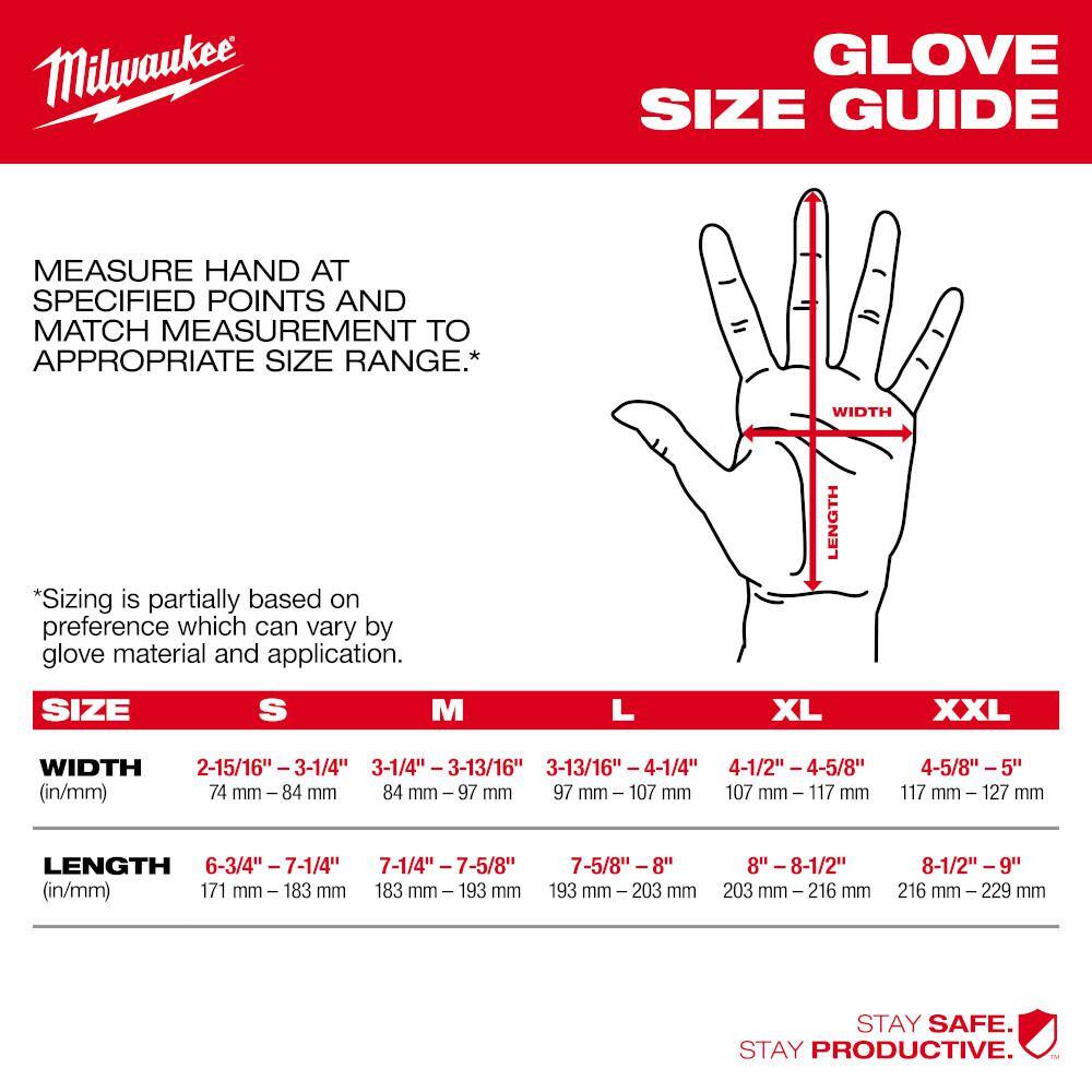 MW XX-Large Red Nitrile Level 1 Cut Resistant Dipped Work Gloves (4-Pack) 48-22-8904X4