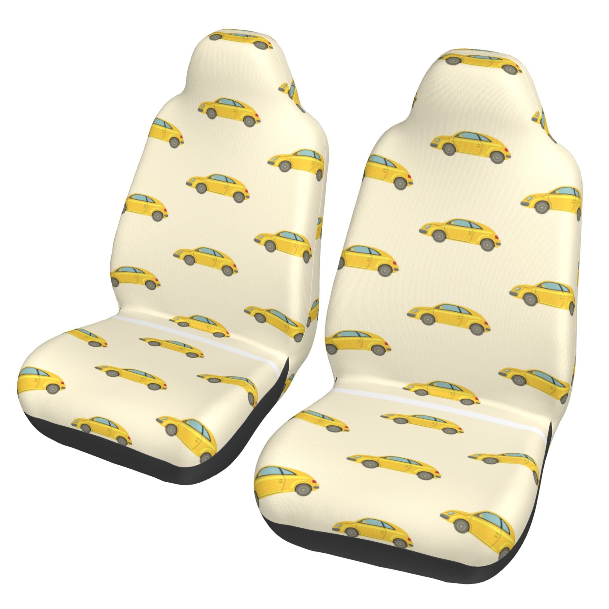 ZICANCN Car Seat Cover Taxi Print Car Front Seat Covers Protectors ， Automotive Seat Covers for Cars Trucks Suv