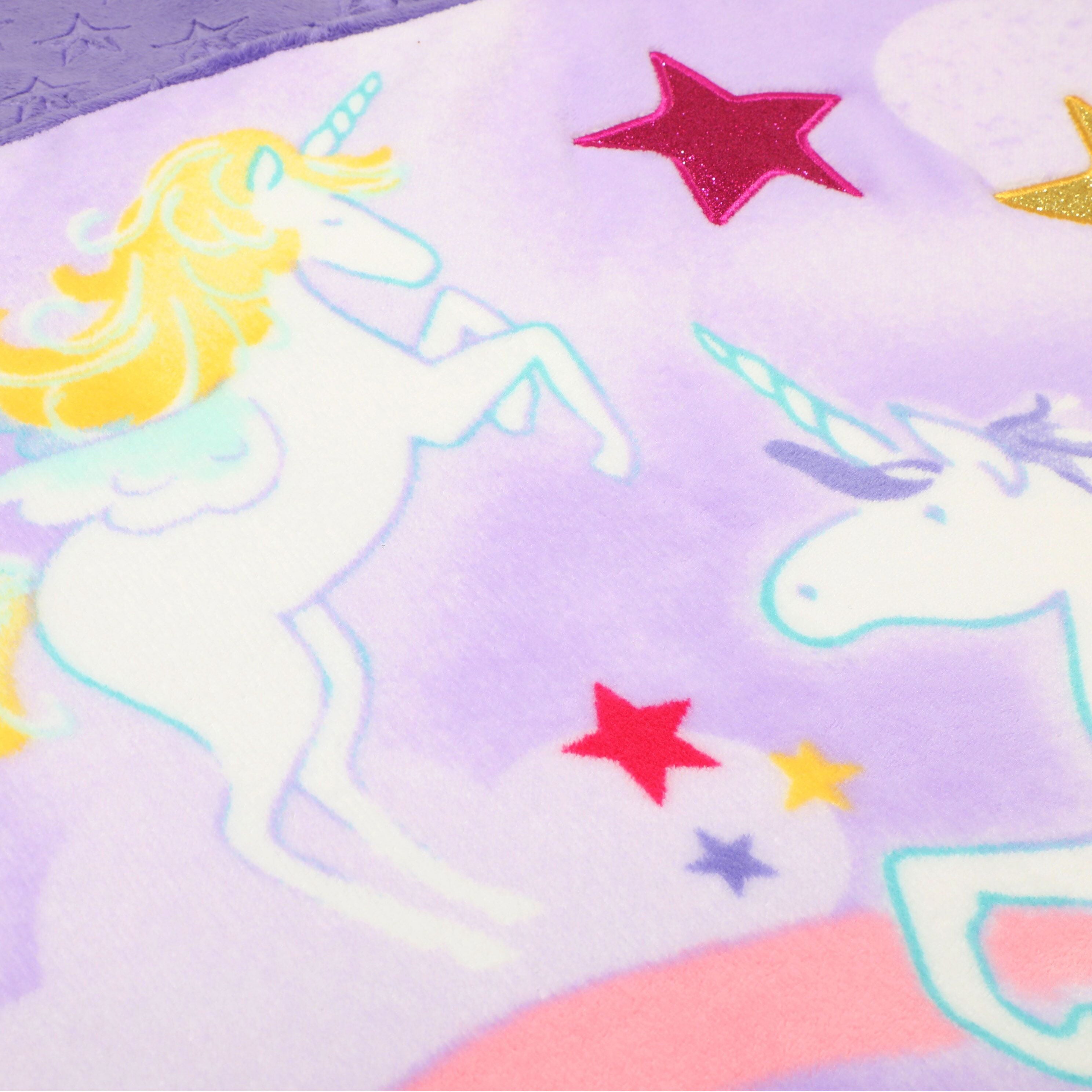 Unicorn Blankie Tail for Kids by Your Zone， Pink and Purple