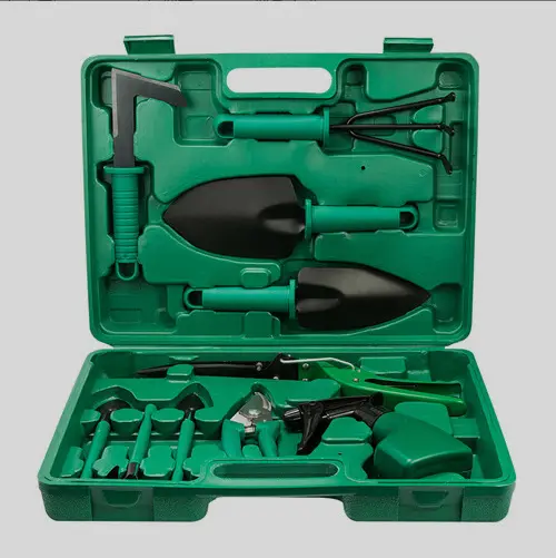 Custom Printing Garden Hand Tools Set Handle General Tool Set Household Hand Kit With Plastic Toolbox Storage Case