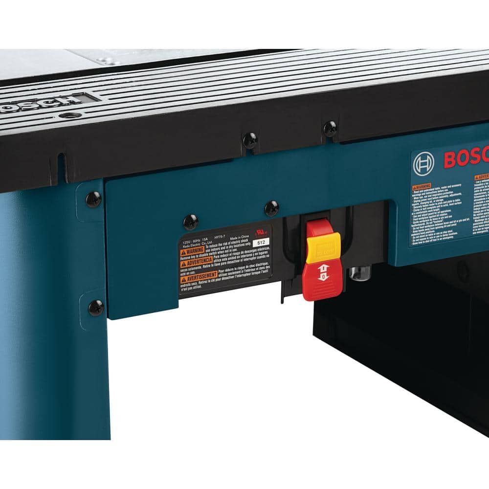 Bosch 15 Amp Corded 27 in. x 18 in. Aluminum Router Table with Bonus 12 Amp Corded 2.25 HP Variable Speed Fixed-Base Router RA1181+1617EVS