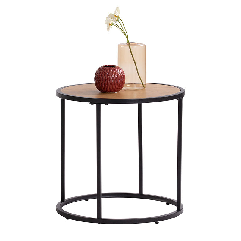 BRADFORD Side Table 45cm - Natural & Black