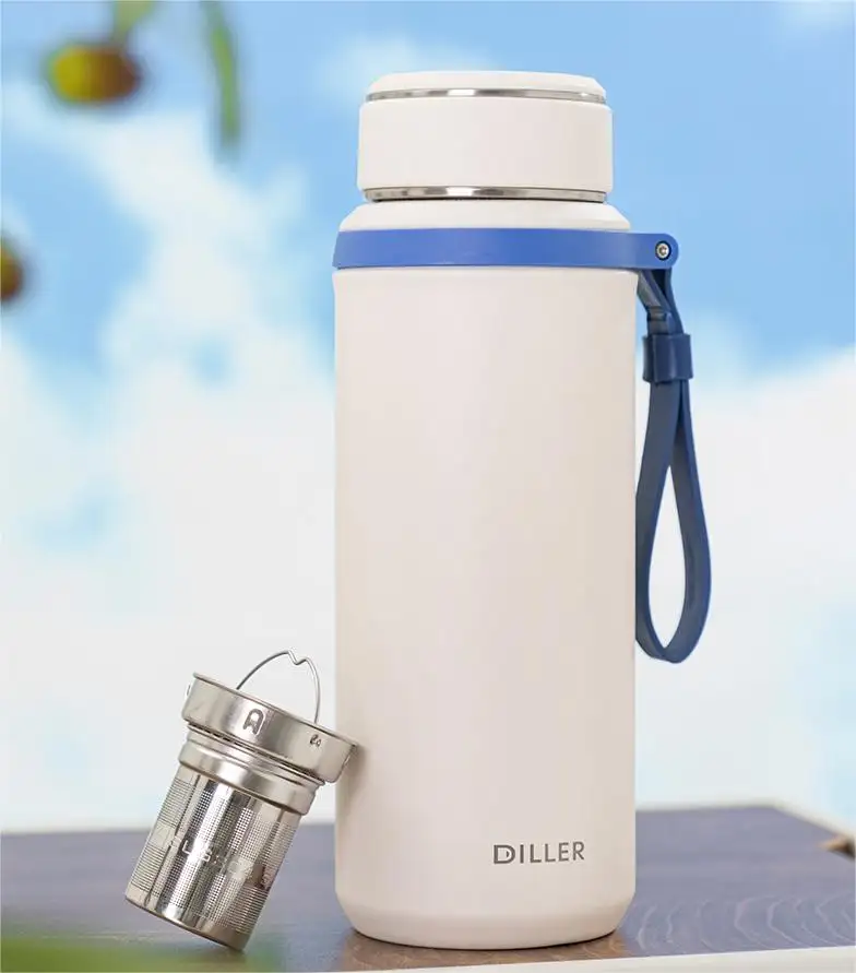 Arrival double wall vacuum flask insulated stainless steel water bottles with infuser vehicle mounted sports kettle