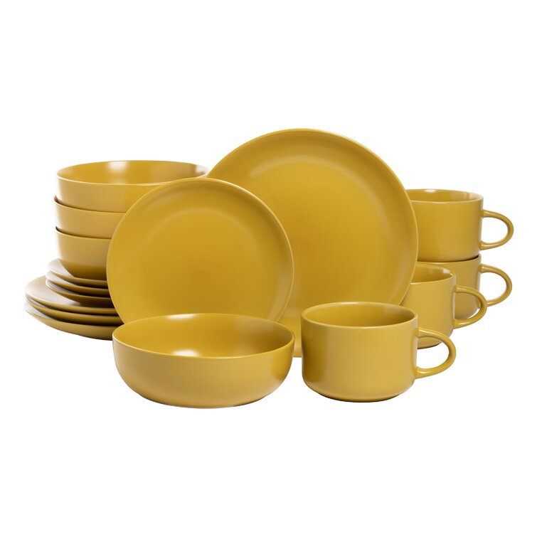 Ten Strawberry Street Wazee Matte Stoneware Dinnerware Set - Service for 4