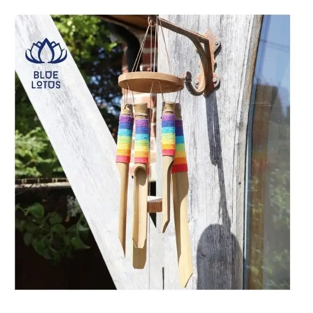 Clearance Garden Yard Home Decor Gift Bamboo Wind Chimes Sympathy Greif Memorial  with Melody Deep Tone