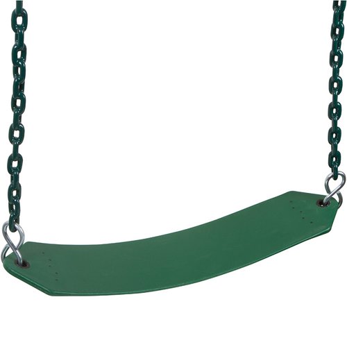 Swing Set Stuff Inc. Residential Belt Seat with 8.5 Ft. Coated Chain (Yellow)