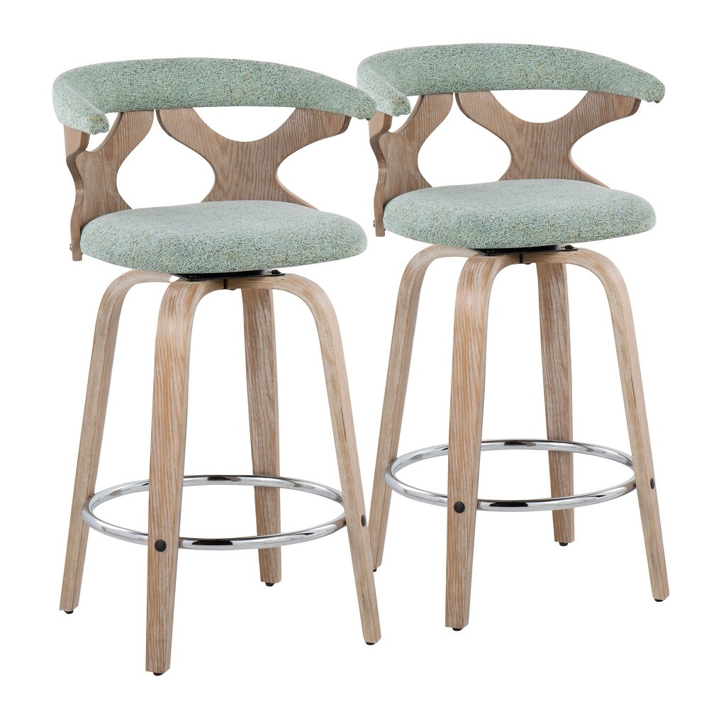 Carson Carrington Viby Fixed Height Counter Stool with Bent Wood Legs   Round Footrest (Set of 2)