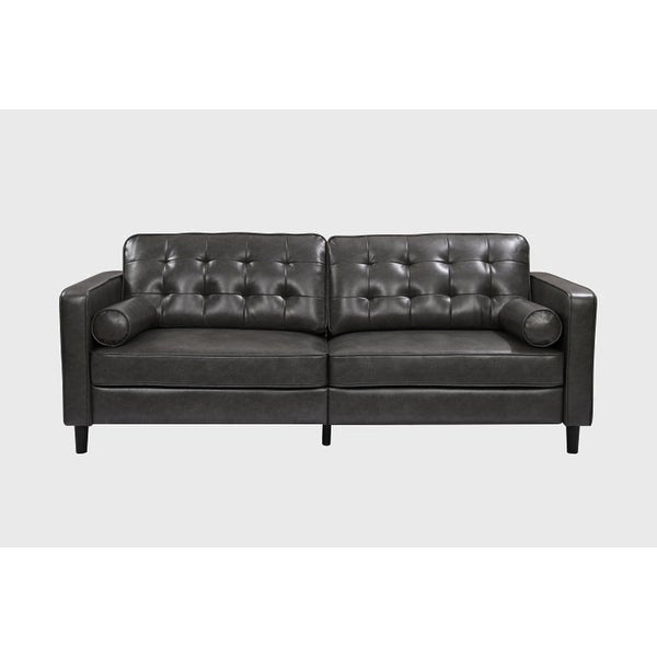 3 Seater Tufted Leather Sofa