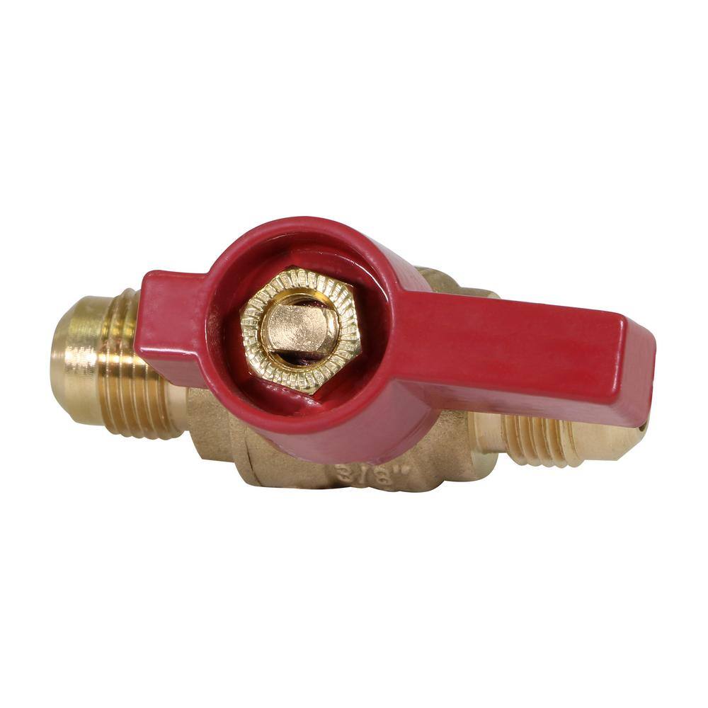 The Plumber's Choice 12 in. Flare x 12 in. Flare Brass Gas Ball Valve LxLGAS1212