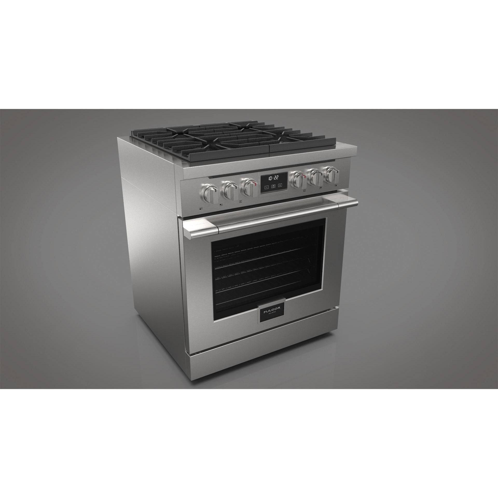 Fulgor Milano 30-inch Freestanding Gas Range with True European Convection Technology F4PGR304S2