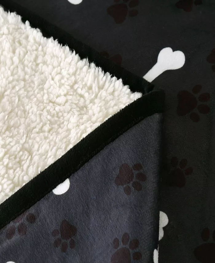 Happycare Textiles Advanced Water Resistant Pets Print Comfort Throw， 50