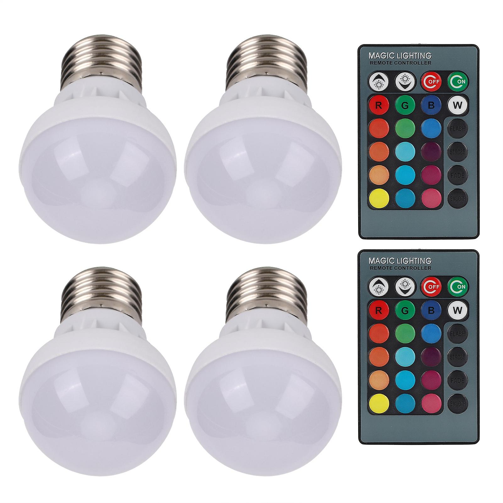 E27 Rgb Color Changing Light Bulbs 40w Led Light Bulb With Remote Control For Home Bedroom Decor 85v265v