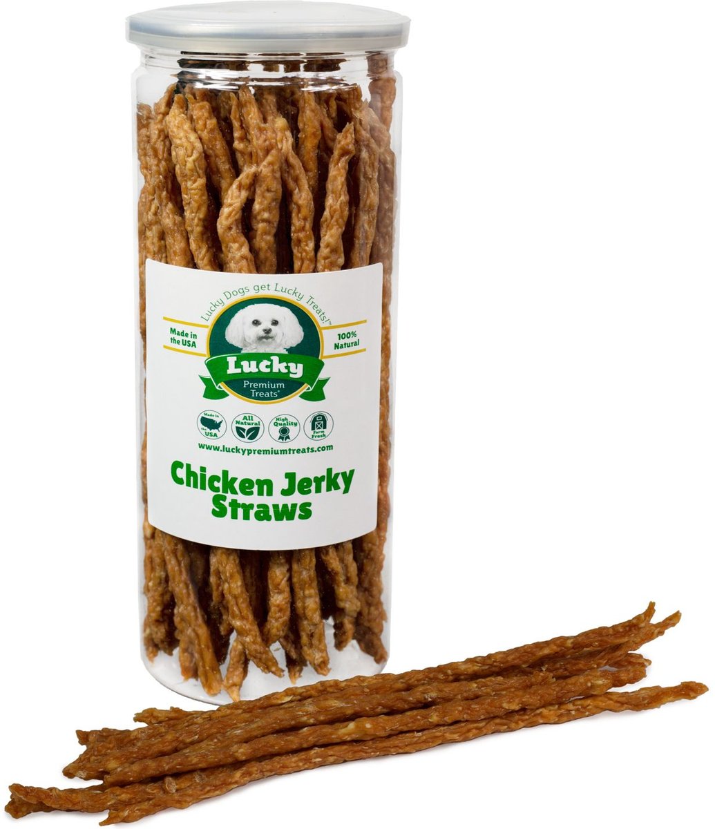 Lucky Premium Treats Chicken Jerky Straws Dog Treats