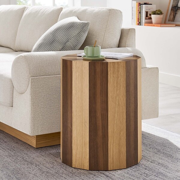 Twirl TwoToned Wood Veneer Side Table