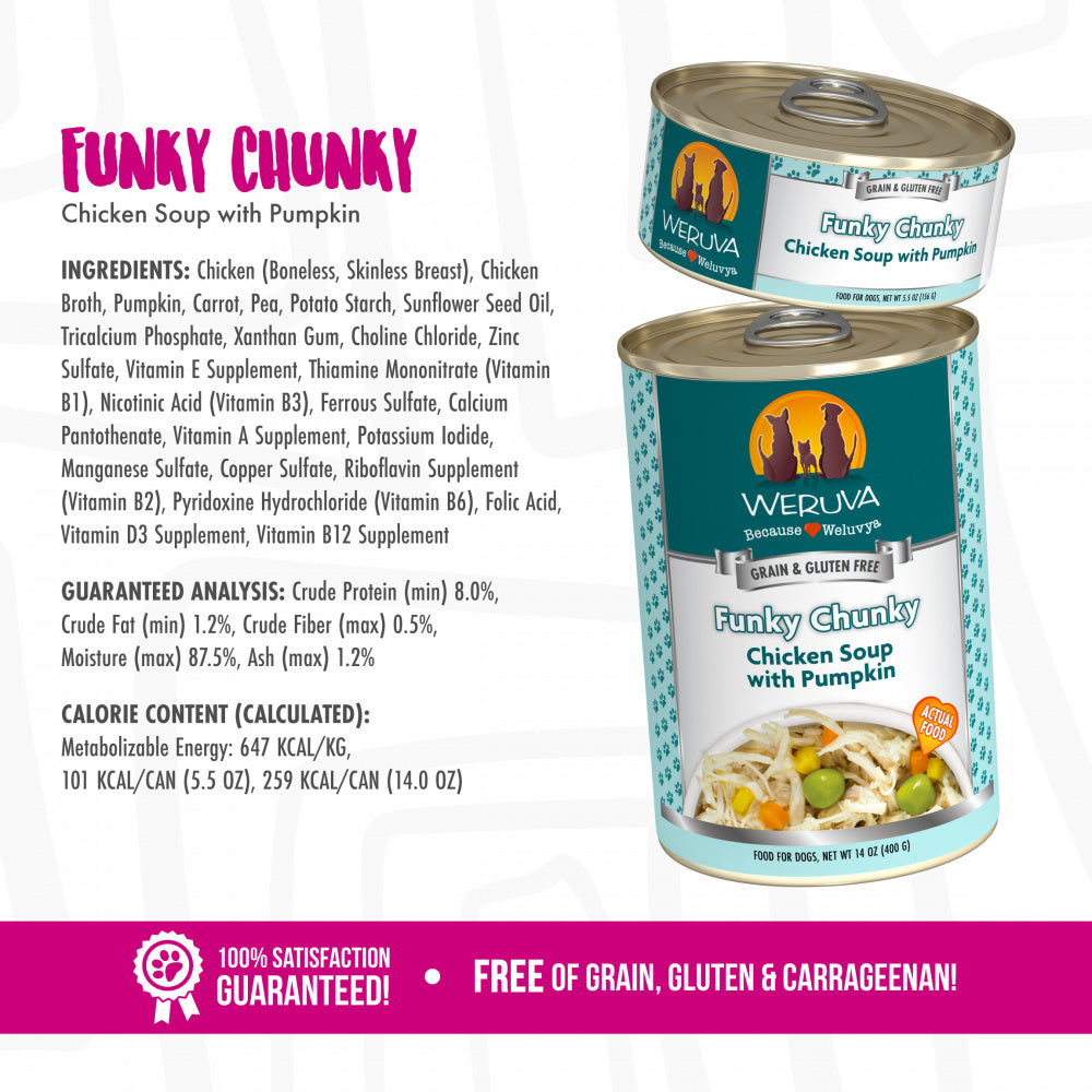 Weruva Funky Chunky Chicken Soup with Pumpkin Canned Dog Food andndash; Pet Empire and Supplies