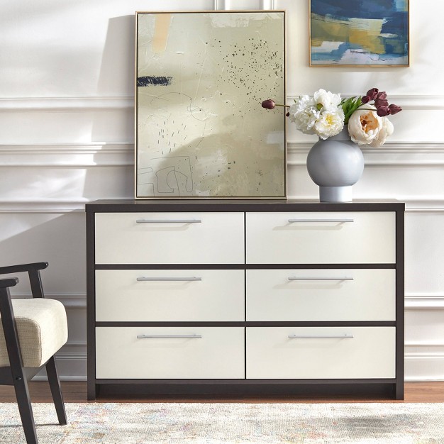 6 Drawer Chest White Espresso Buylateral