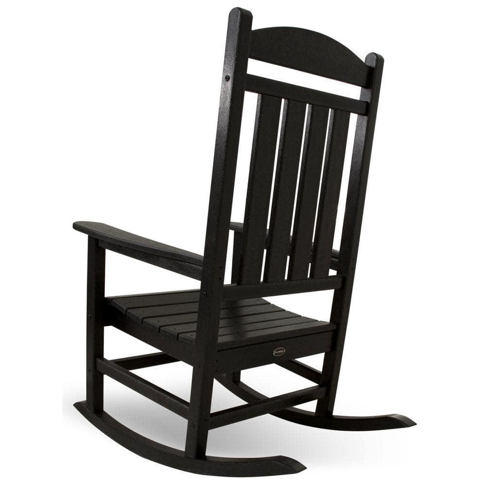 POLYWOOD Presidential Black Patio Rocker