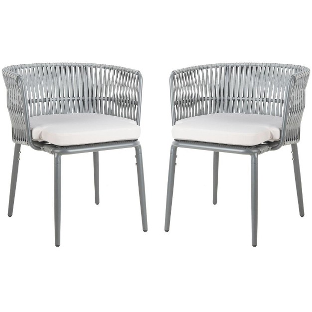 Kiyan Rope Chair set Of 2 Grey Safavieh