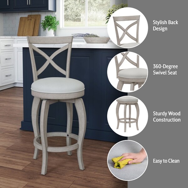 Hillsdale Furniture Ellendale Wood Swivel Stool