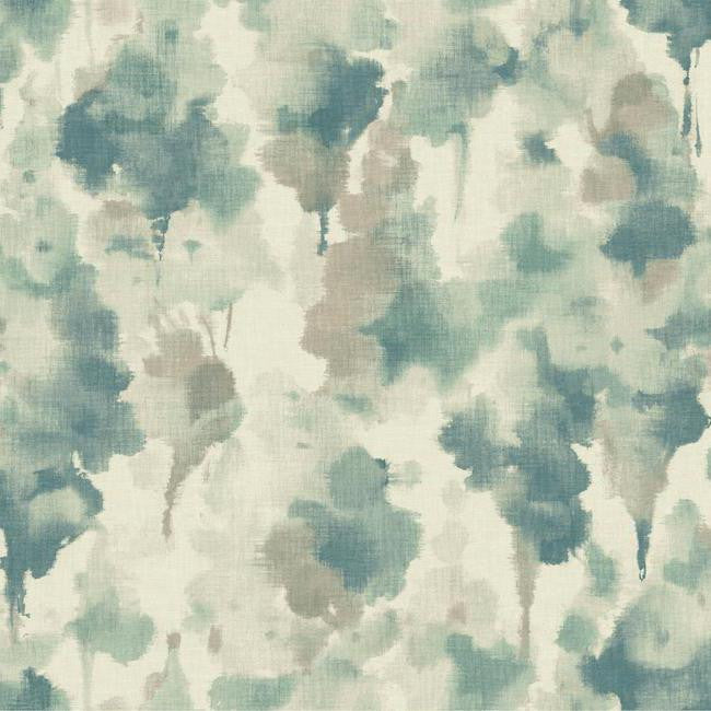 Mirage Wallpaper in Blue and Grey