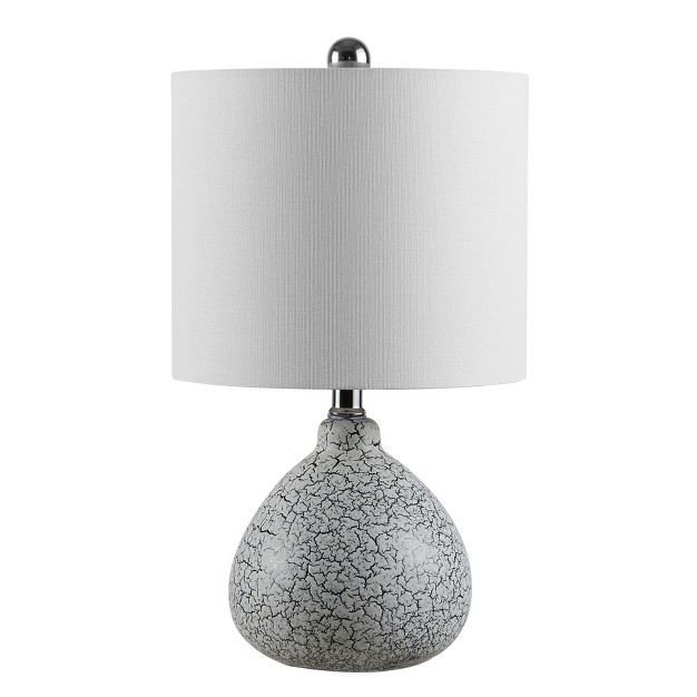 Blithe Ceramic Table Lamp Grey Crackle Safavieh