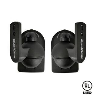 QualGear Universal Speaker Wall Mount for Speakers up to 3.5kg7.7 lbs. Black QG-SB-002-BLK