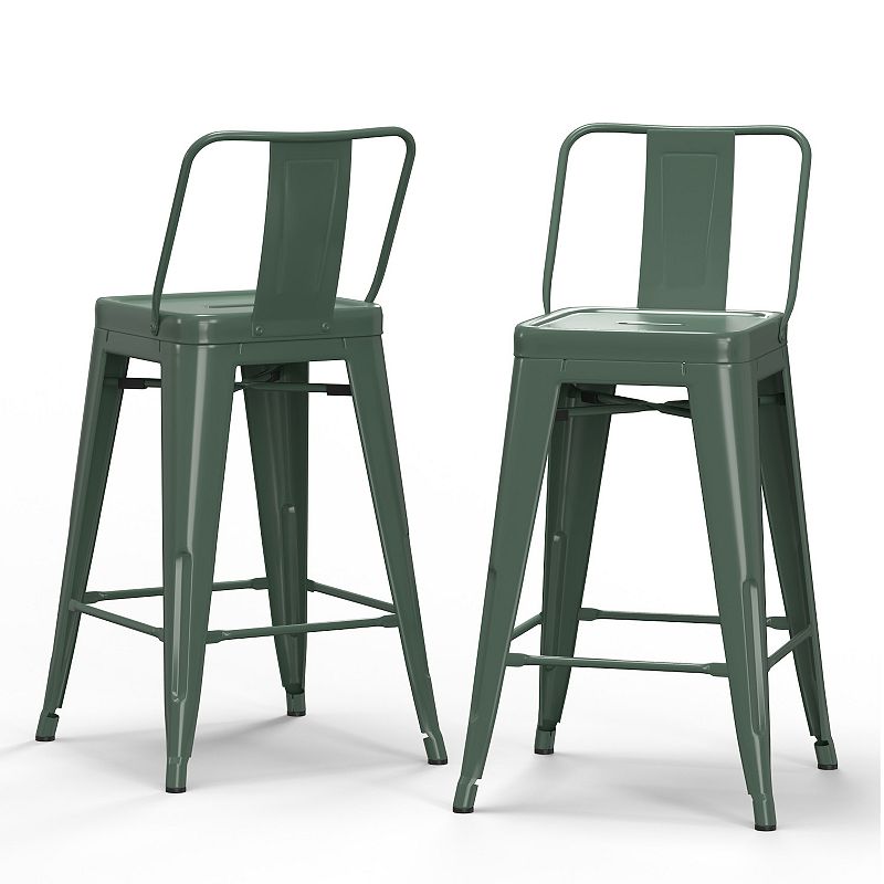 Simpli Home Rayne Counter Stool 2-piece Set