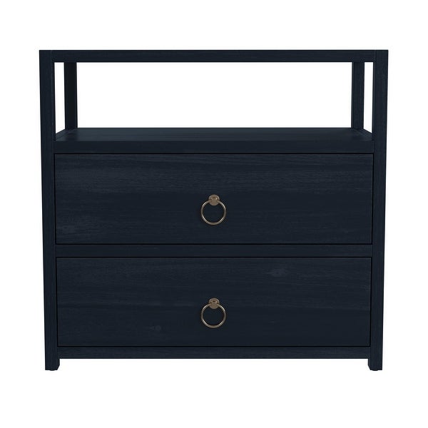 Lark 2-Drawer Wide Nightstand - - 36499783