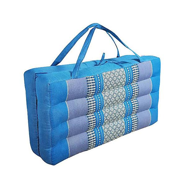 2 Fold Meditation Cushion Yoga Mat Blue