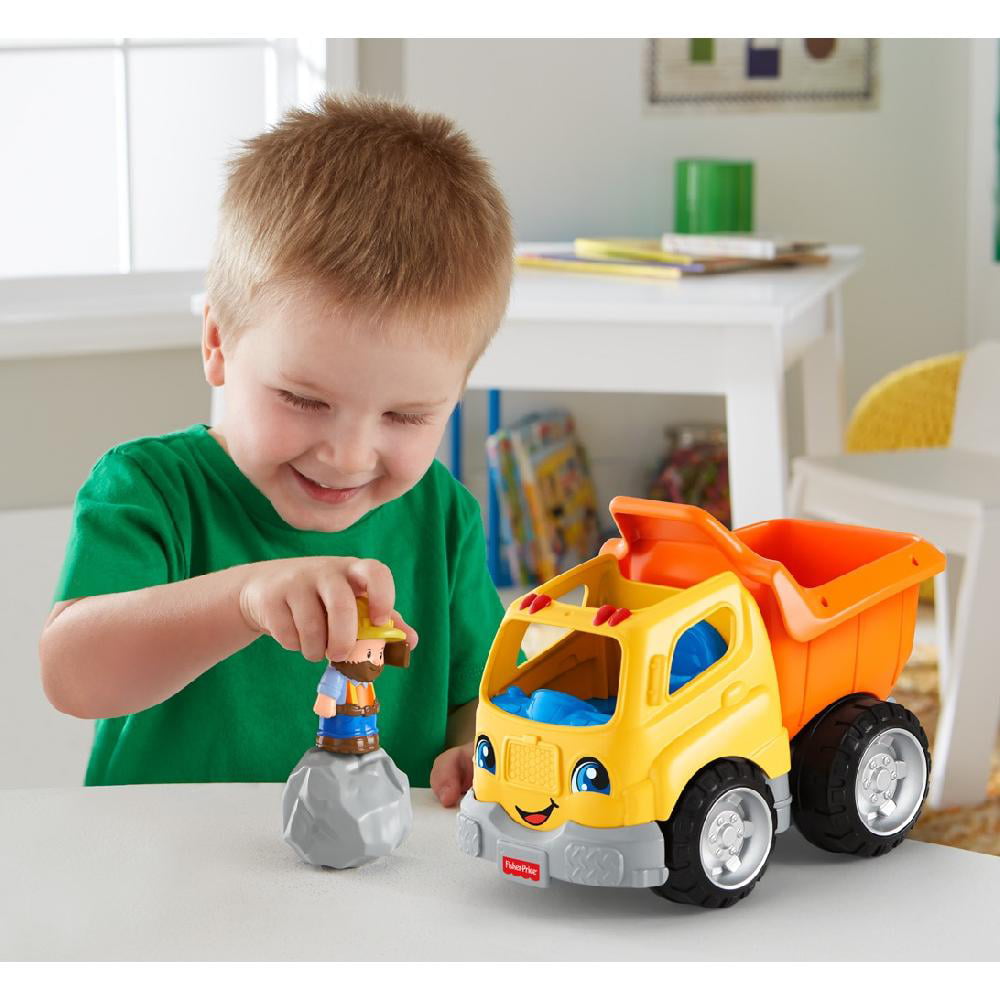 Fisher-Price Little People Dump Truck with Sounds and Construction Worker Figure