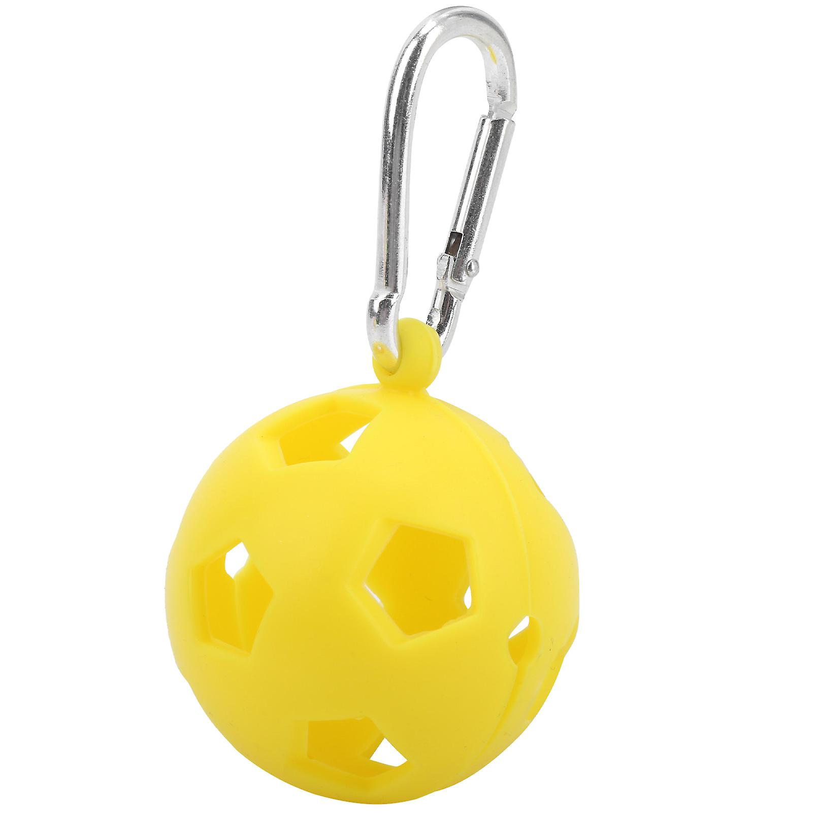 Golf Ball Protective Cover Silicone Sleeve Holder With Keychain Golf Training Accessoryyellow