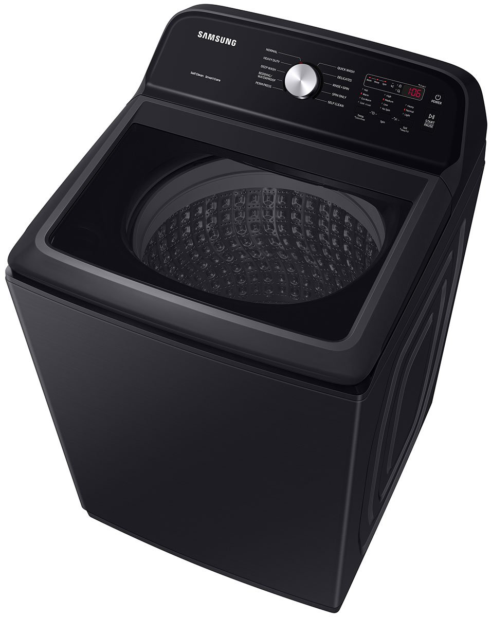  5 Cu. Ft. Brushed Black Large Capacity Top Load Washer With Deep Fill And EZ Access Tub