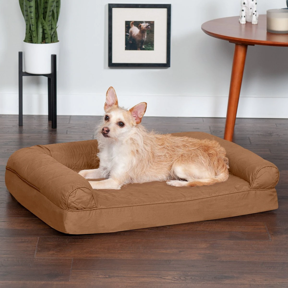 FurHaven Quilted Orthopedic Sofa Cat and Dog Bed w/ Removable Cover